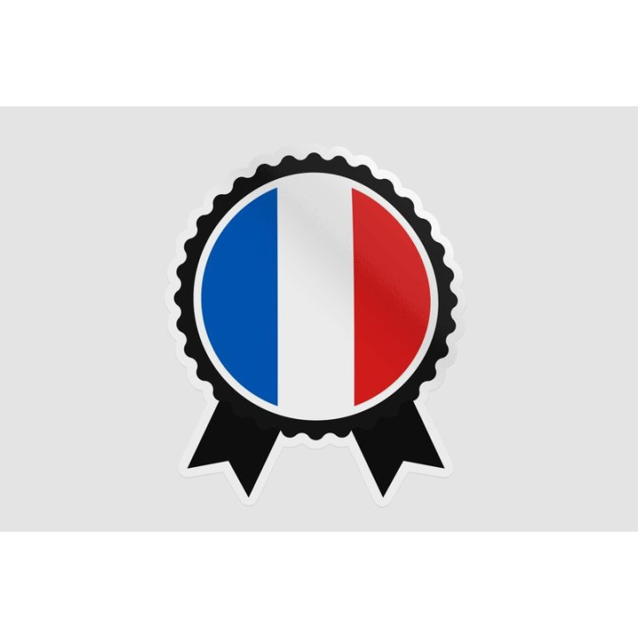 France Flag Badge Style 15 - DecalsHouse