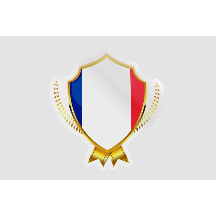 France Flag Badge Style 6 - DecalsHouse