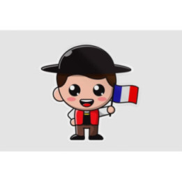 France Flag Boy Style 2 - DecalsHouse