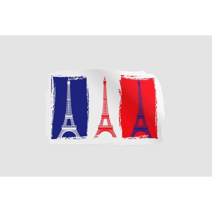France Flag Colors Style 5 - DecalsHouse