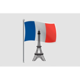 France Flag Eifel Style 3 - DecalsHouse