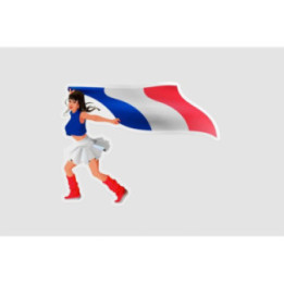 France Flag Girl Style 2 - DecalsHouse