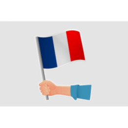 France Flag Hand Style 2 - DecalsHouse