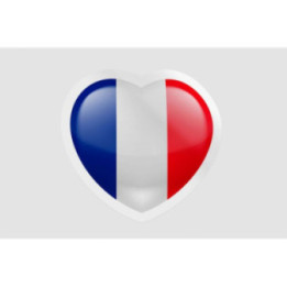 France Flag Heart Style 2 - DecalsHouse