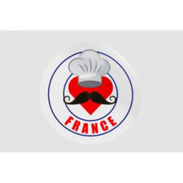 France Flag Heart Style 3 - DecalsHouse