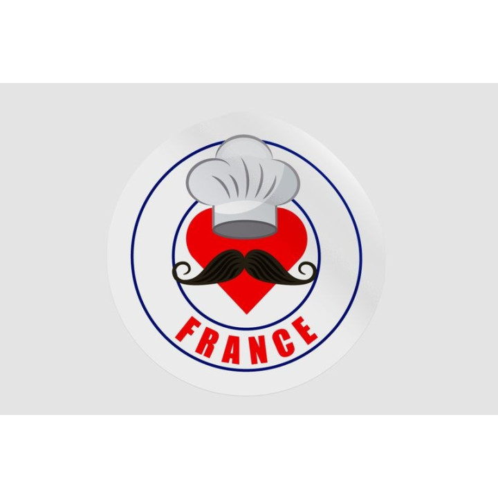 France Flag Heart Style 3 - DecalsHouse