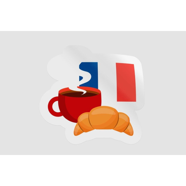 France Flag Icon Style 11 - DecalsHouse