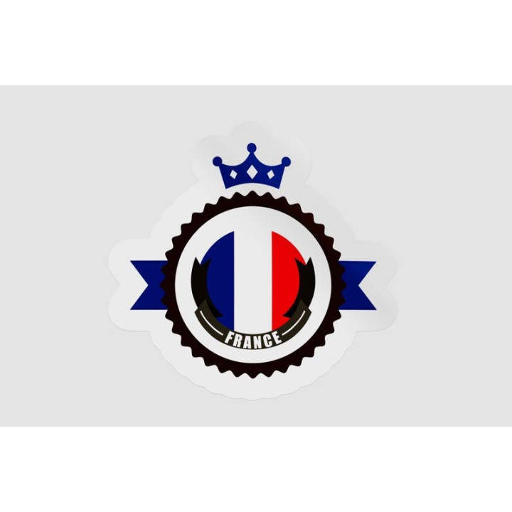 France Flag Icon Style 13 - DecalsHouse