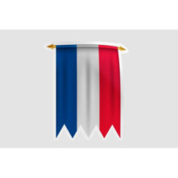 France Flag Pennant Bce - DecalsHouse