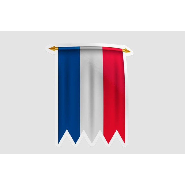 France Flag Pennant Bce - DecalsHouse