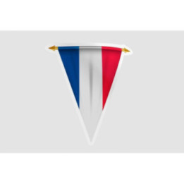 France Flag Pennant Style 3 Bce - DecalsHouse
