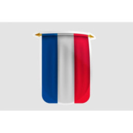 France Flag Pennant Style 4 Bce - DecalsHouse
