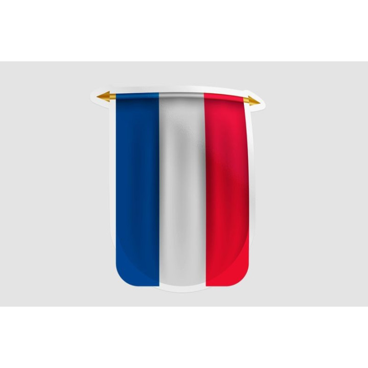 France Flag Pennant Style 4 Bce - DecalsHouse