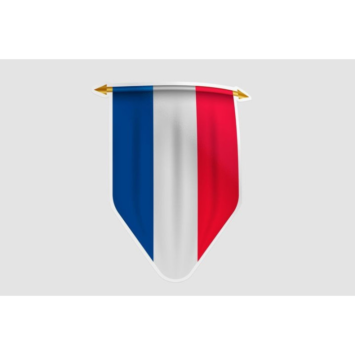 France Flag Pennant Style 6 - DecalsHouse
