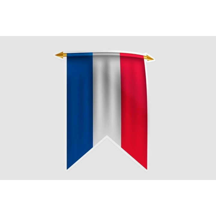 France Flag Pennant Style 7 - DecalsHouse