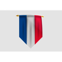 France Flag Pennant Style 8 - DecalsHouse