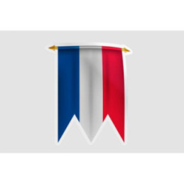 France Flag Pennant Style 9 Bce - DecalsHouse