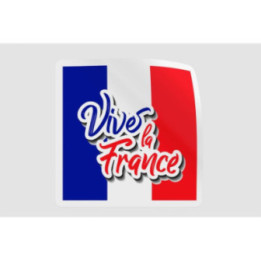 France Flag Vive La France - DecalsHouse