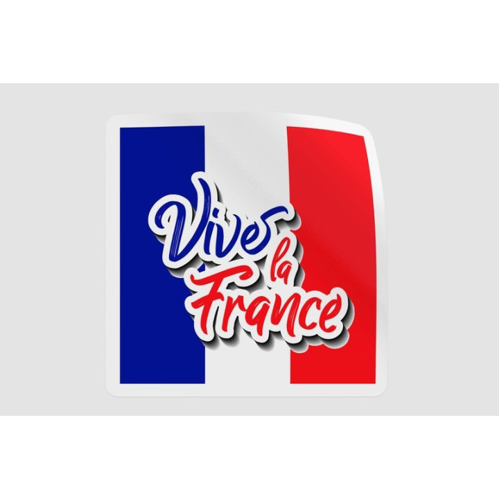 France Flag Vive La France - DecalsHouse