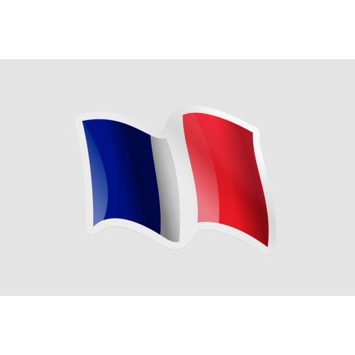 France Flag Waving Style 5 - DecalsHouse