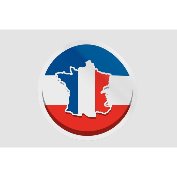 France Map Flag Emblem Style 3 - DecalsHouse