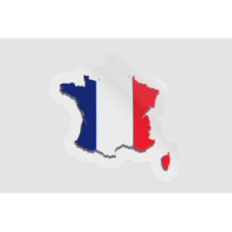 France Map Flag Style 2 Bce - DecalsHouse