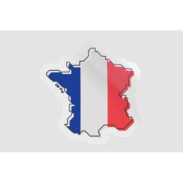France Map Flag Style 5 - DecalsHouse
