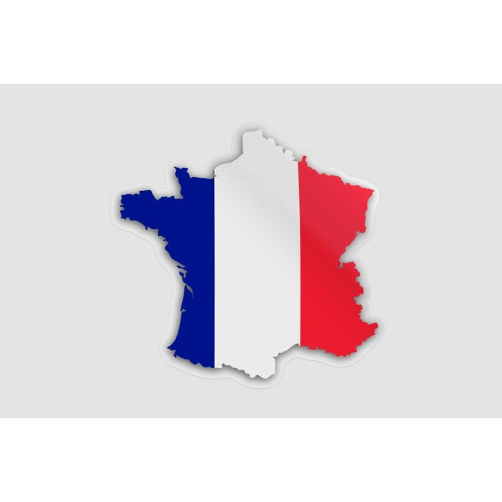 France Map Flag - DecalsHouse