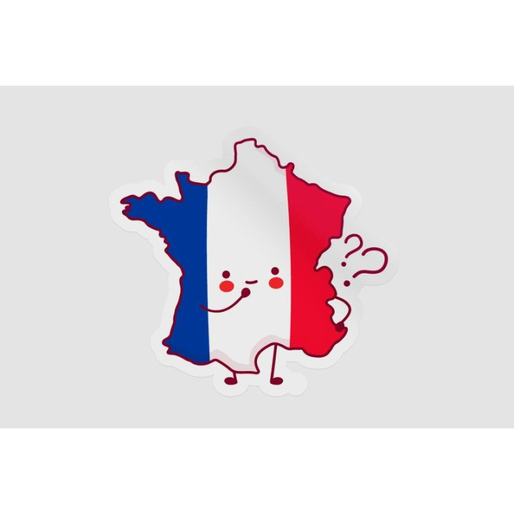 France Map Funny Face Style 3 - DecalsHouse