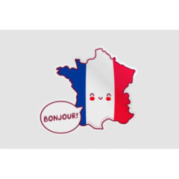 France Map Funny Face Style 6 - DecalsHouse