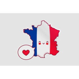 France Map Funny Face Style 7 - DecalsHouse