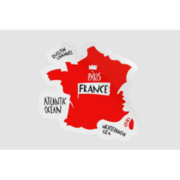France Map Hand Drawn Style 2 - DecalsHouse
