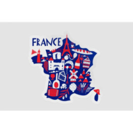France Map Hand Drawn Style 3 - DecalsHouse