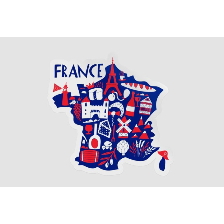 France Map Hand Drawn Style 3 - DecalsHouse