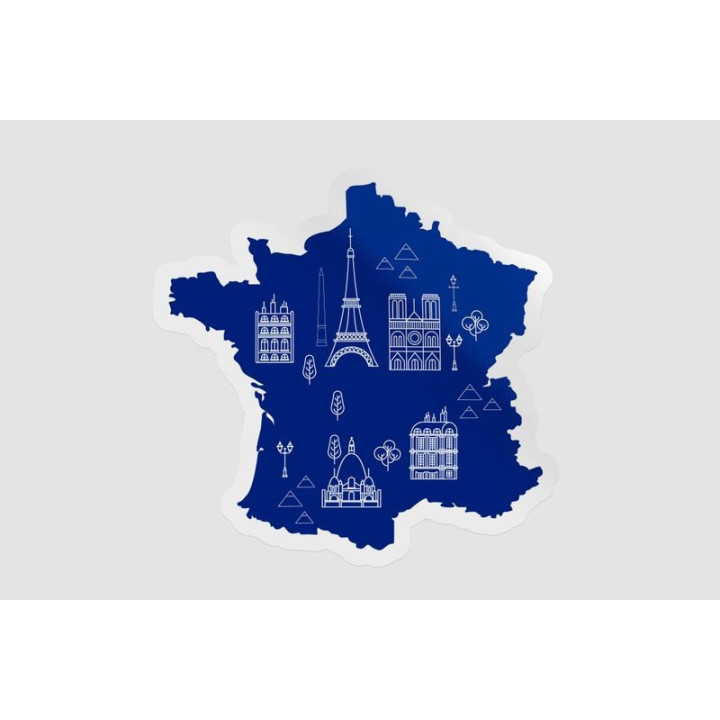 France Map Landmark Bce - DecalsHouse