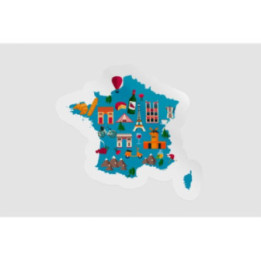 France Map Landmark - DecalsHouse