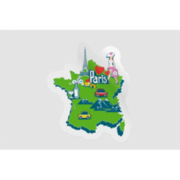 France Map Tourism - DecalsHouse