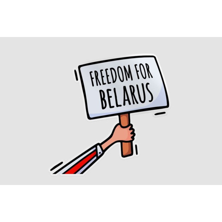 Freedom For Belarus Style 2 Sticker - DecalsHouse