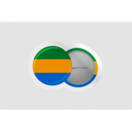 Gabon Flag Badge Style 10 - DecalsHouse