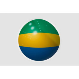 Gabon Flag Ball - DecalsHouse