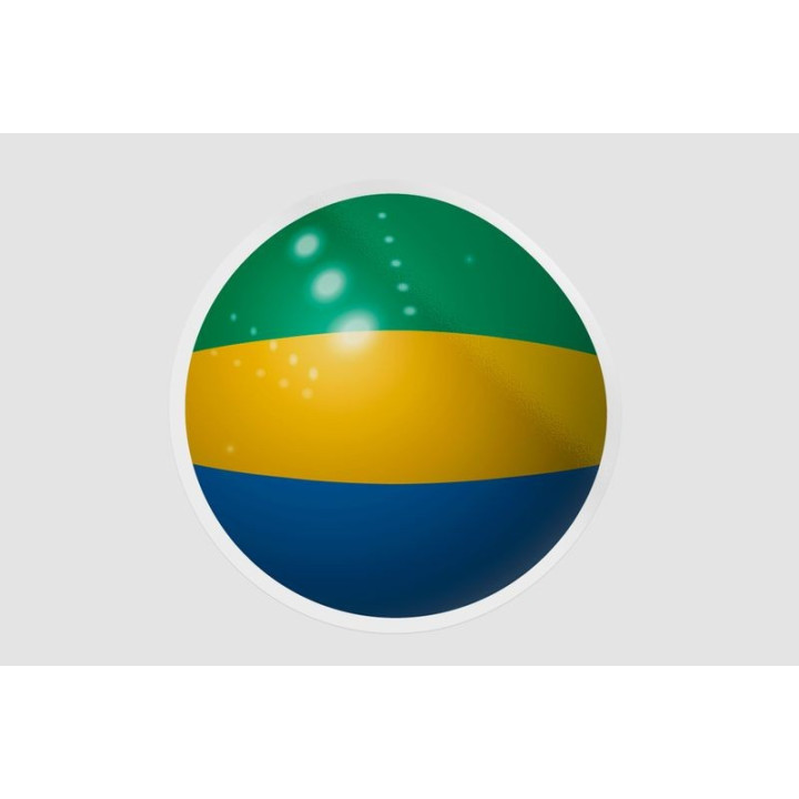 Gabon Flag Ball - DecalsHouse