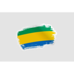 Gabon Flag Brush Style 2 - DecalsHouse