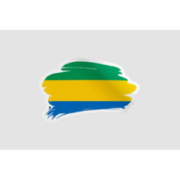 Gabon Flag Brush Style 6 - DecalsHouse