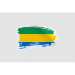 Gabon Flag Brush Style 8 - DecalsHouse