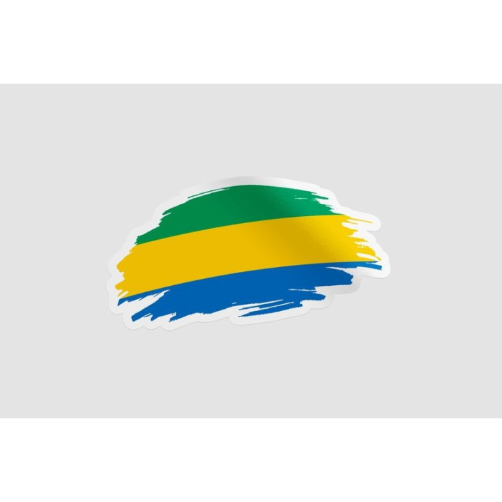 Gabon Flag Brush - DecalsHouse
