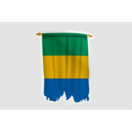 Gabon Flag Pennant Style 3 - DecalsHouse