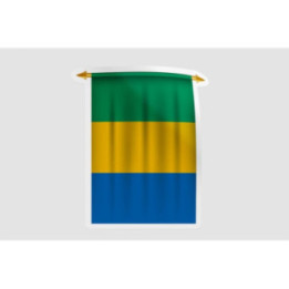 Gabon Flag Pennant Style 6 - DecalsHouse