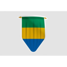 Gabon Flag Pennant Style 7 - DecalsHouse