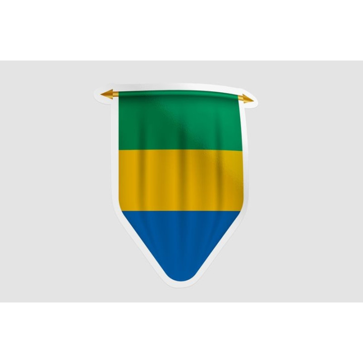 Gabon Flag Pennant Style 7 - DecalsHouse