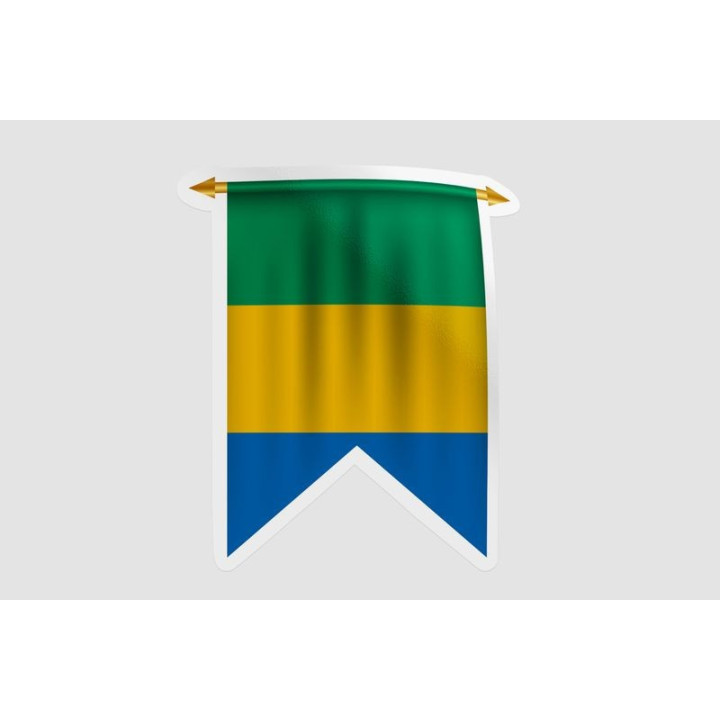 Gabon Flag Pennant Style 8 - DecalsHouse